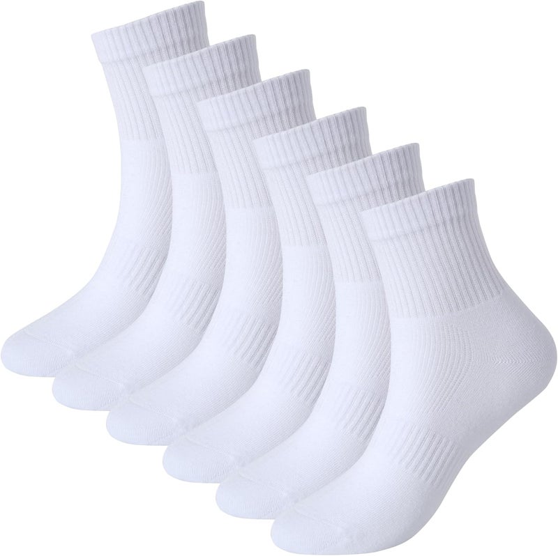 WindCrosser Womens Anti Odor Blister Proof Seamless Cotton Moisture Wicking Sports Quarter Crew/Ankle Dress Socks,Size 6-10 - Image 1